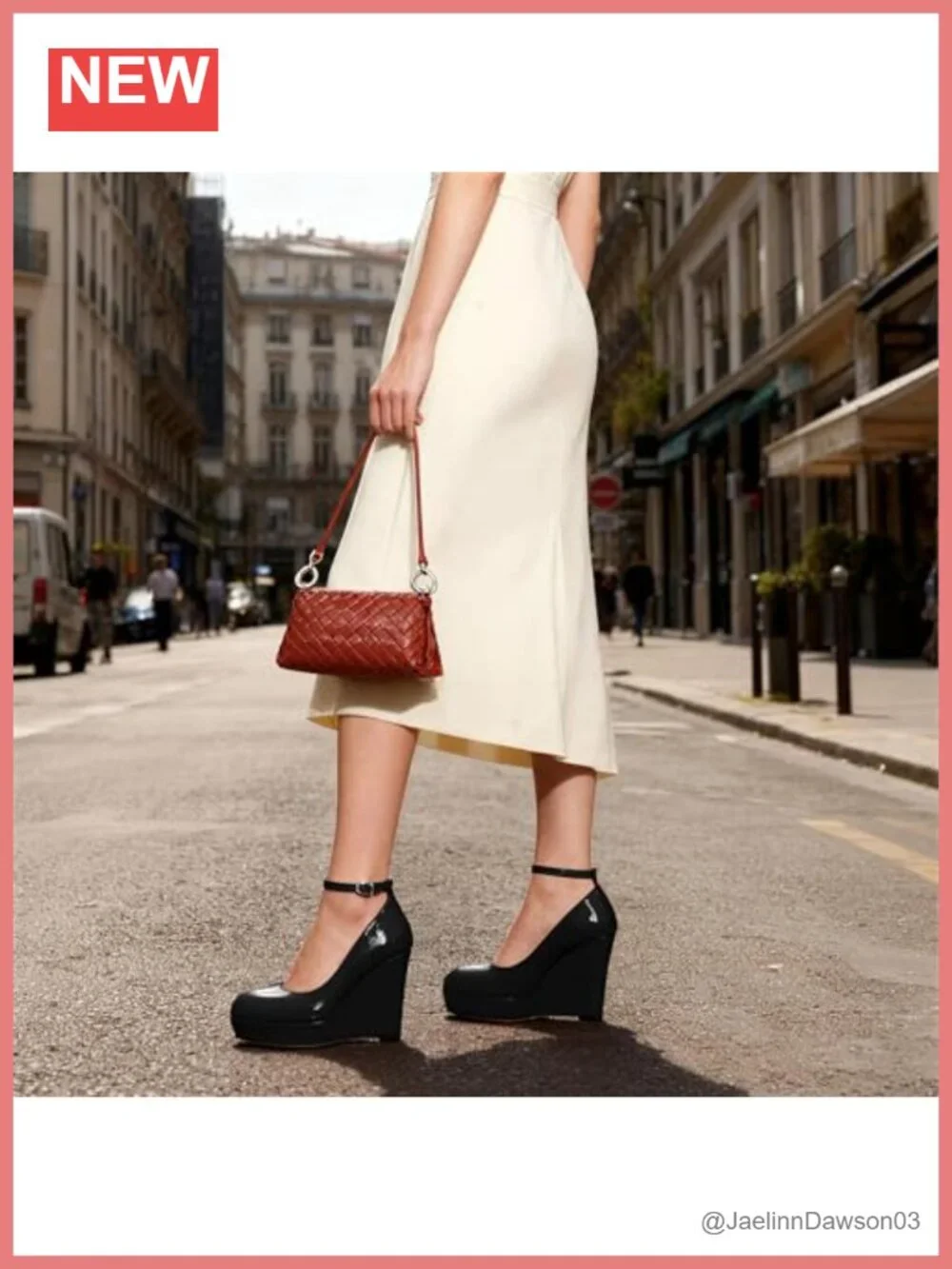 Women's Closed Toe Ankle Strap Platform Wedge Heels 4 Inch Leather